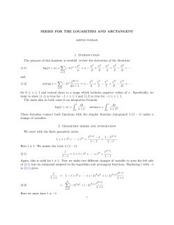 The logarithm and arctangent