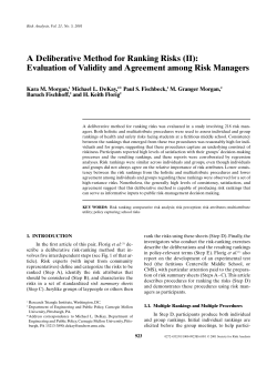 A Deliberative Method for Ranking Risks