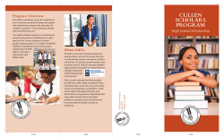 CuLLEN SCHoLARS PRoGRAM High School