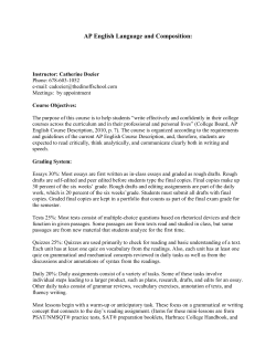 AP Language and Comp Syllabus