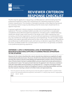 Application Reviewer Sheet