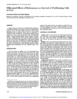 Differential Effects of Hydroxyurea on Survival of