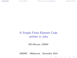 A Simple Finite Element Code written in Julia