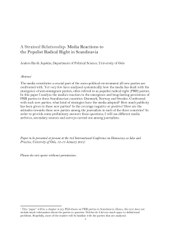 A Strained Relationship: Media Reactions to the Populist Radical