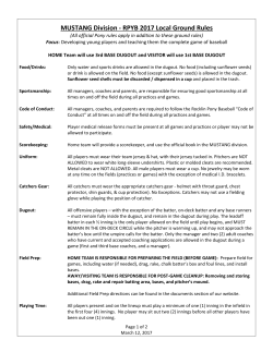 2017 Mustang Ground Rules