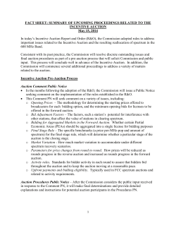 FACT SHEET: SUMMARY OF UPCOMING PROCEEDINGS