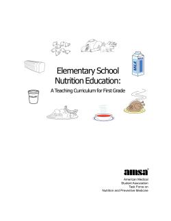 Elementary School Nutrition Education