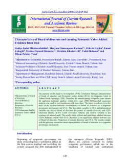 Characteristics of Board of directors and creating Economic Value