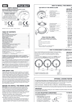 TABLE OF CONTENTS FIRE SAFETY TIPS BEFORE