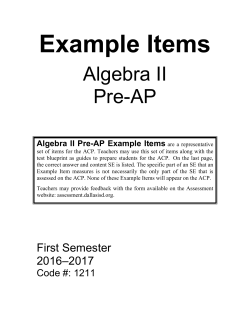Algebra II Pre-AP
