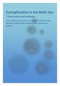 Eutrophication in the Baltic Sea
