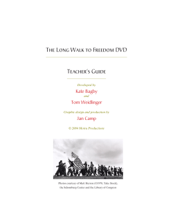 The Long Walk To Freedom - Teacher`s Guide