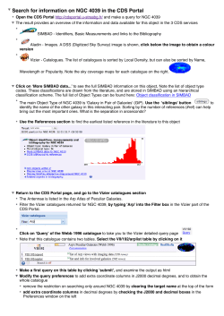 CDS Tutorial - Euro-VO