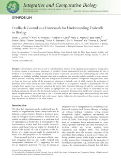 Feedback Control as a Framework for Understanding Tradeoffs in