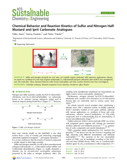 Chemical Behavior and Reaction Kinetics of Sulfur and Nitrogen