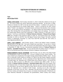 March and April - Vietnam Veterans of America