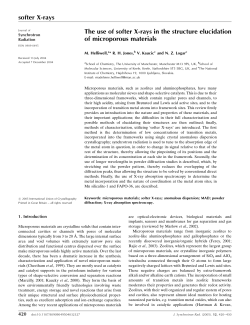 The use of softer X-rays in the structure elucidation of microporous