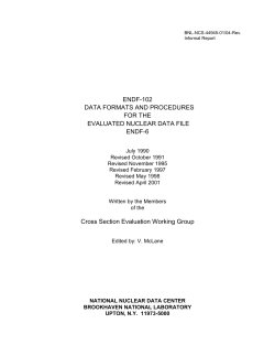 ENDF-102 DATA FORMATS AND PROCEDURES