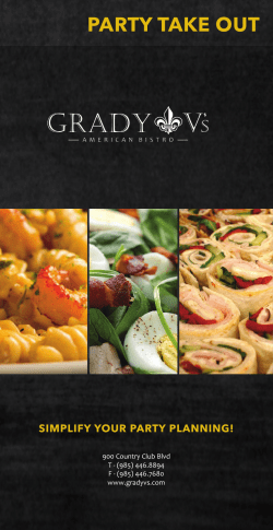 Party Take Out Menu