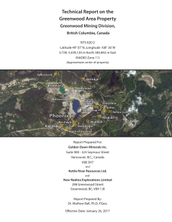 Technical Report on the Greenwood Area
