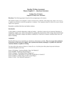 American Literature - Honors English at Richmond High School!