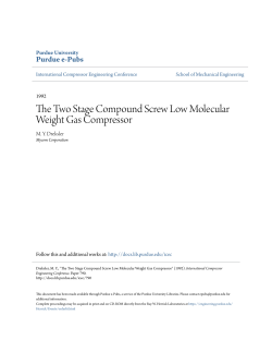 The Two Stage Compound Screw Low Molecular Weight Gas