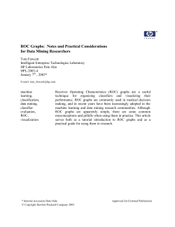 ROC Graphs: Notes and Practical Considerations for Data Mining