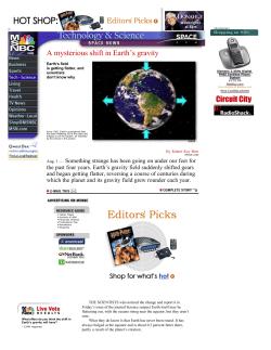 A mysterious shift in Earth`s gravity
