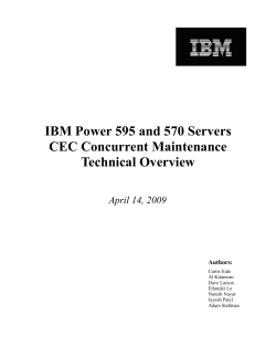 IBM Power 595 and 570 Servers CEC Concurrent Maintenance