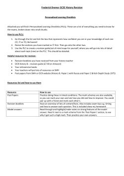History Revision Checklist