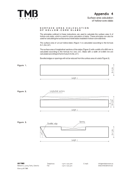 Surface area calculation of hollow-core slabs