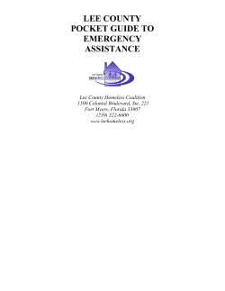 lee county pocket guide to emergency assistance
