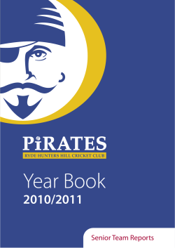 Seniors Team Reports - Ryde Hunters Hill Pirates Cricket Club