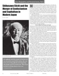 Shibusawa Eiichi and the Merger of Confucianism and Capitalism in