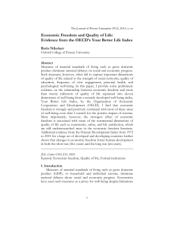 Economic Freedom and Quality of Life