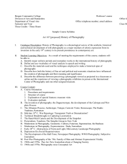 History of Photography - Bergen Community College