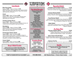 our Menu