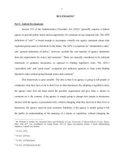 notice and comment rulemaking