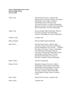 Senior Scholarships and Awards Branson High School Class of