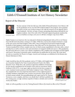 Edith O`Donnell Institute of Art History Newsletter