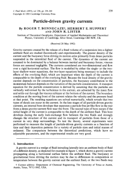 Particle-driven gravity currents - Institute of Theoretical Geophysics