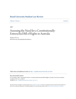 Assessing the Need for a Constitutionally