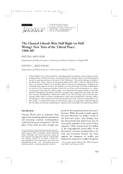 Classical Liberals Were Half Right (or Half Wrong): New Tests of the