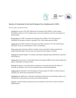 Ensuring that growth and development occur simultaneously in LEDCs