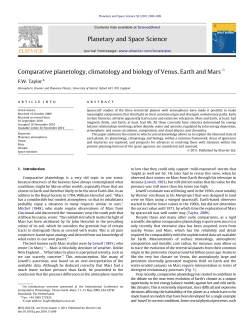Comparative planetology, climatology and biology of Venus, Earth