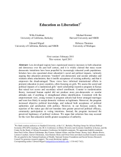 Education as Liberation