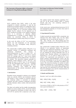 The Conversion of Strontium Sulfate to Strontium Carbonate by