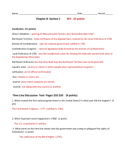 Chapter 8- Section 1 KEY 22 points Time Line Discussion