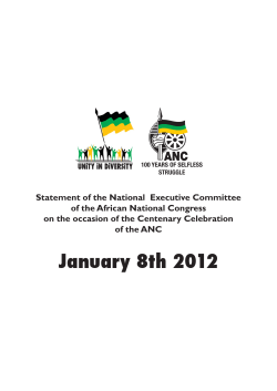 Statement of the National Executive Committee of the African