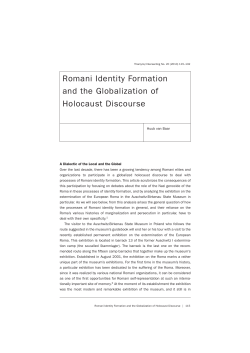 Romani Identity Formation and the Globalization of Holocaust